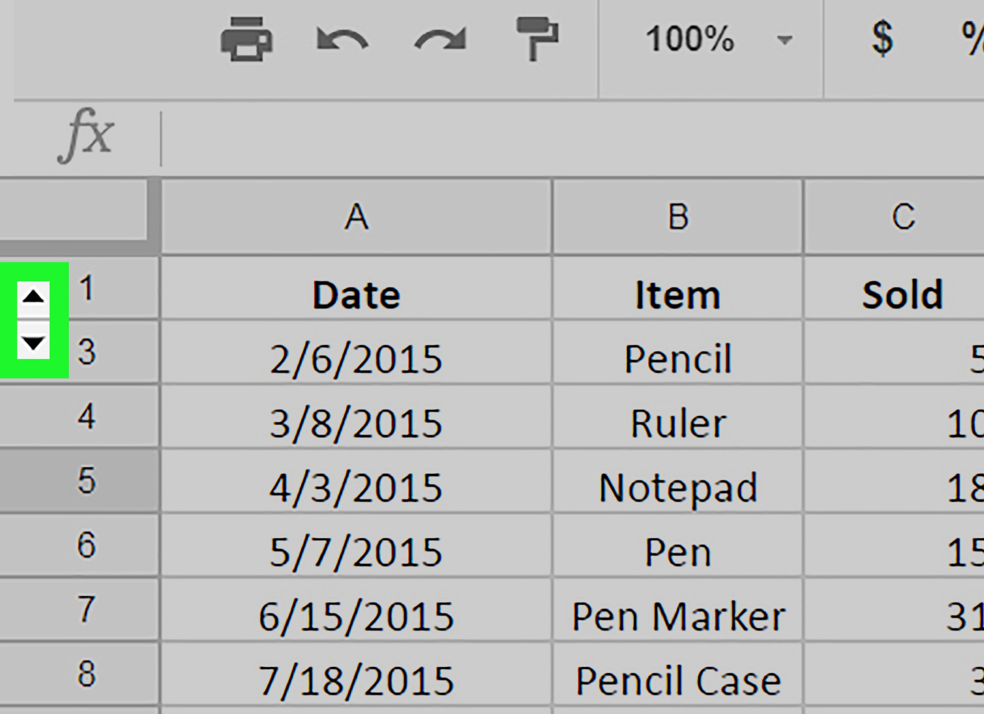 Как открыть скрытые строки в гугл таблице?